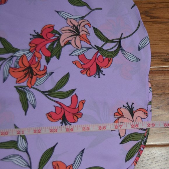 Worthington JC Penney Petite Purple Floral Blouse - Picture 5 of 8